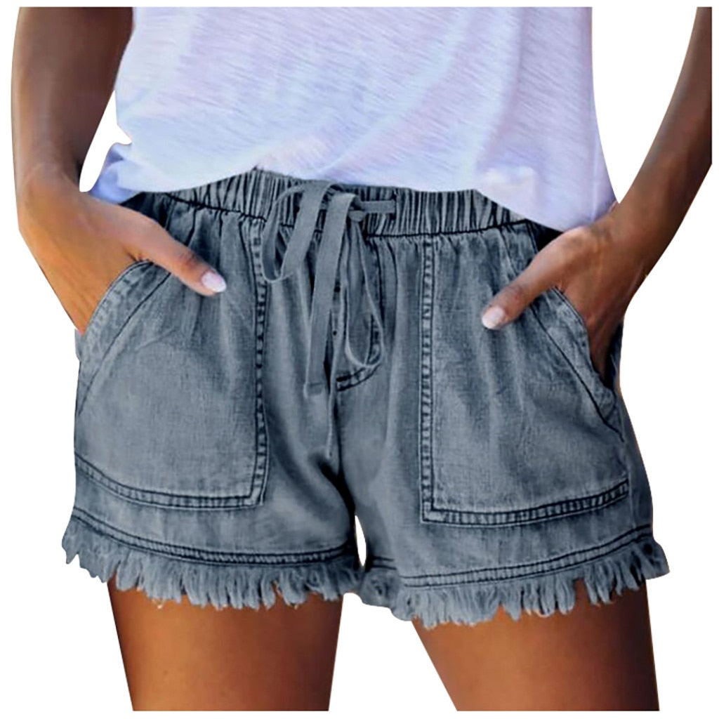 Jean Tassel Shorts