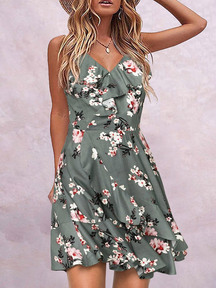 Floral Ruffled Dress