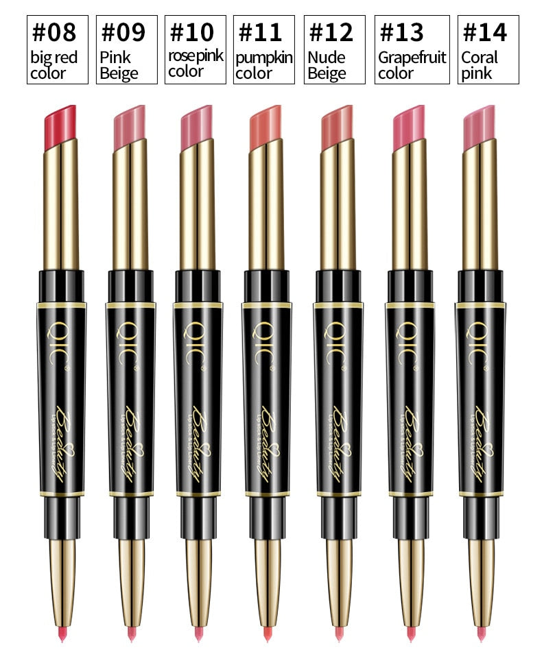 2 IN 1 Lip Liner & Lipstick Pencil