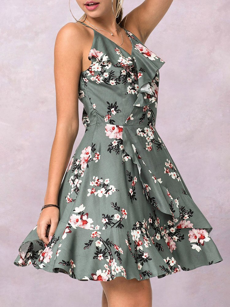 Floral Ruffled Dress