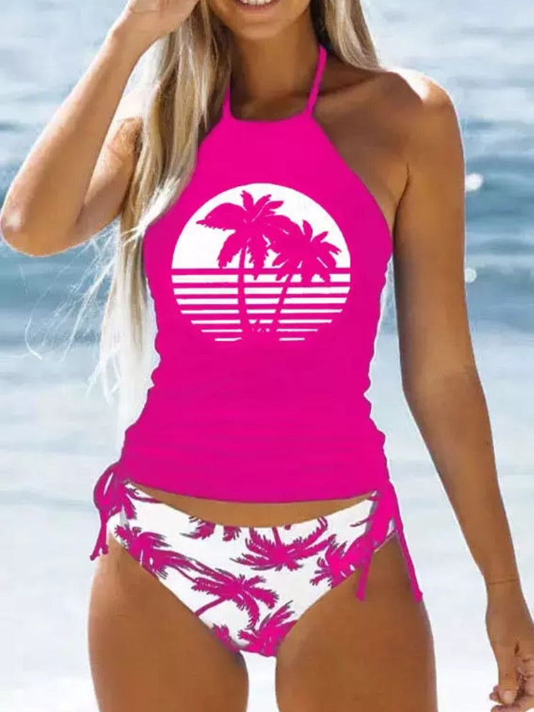 Halter Tankini Bathing Suit