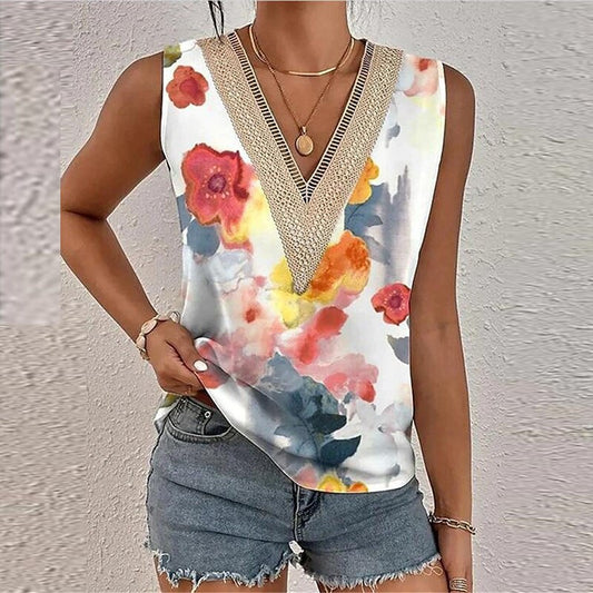 Contrast Stich Tank Top