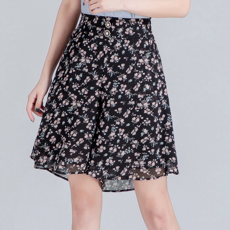 Chiffon Wide Leg Shorts