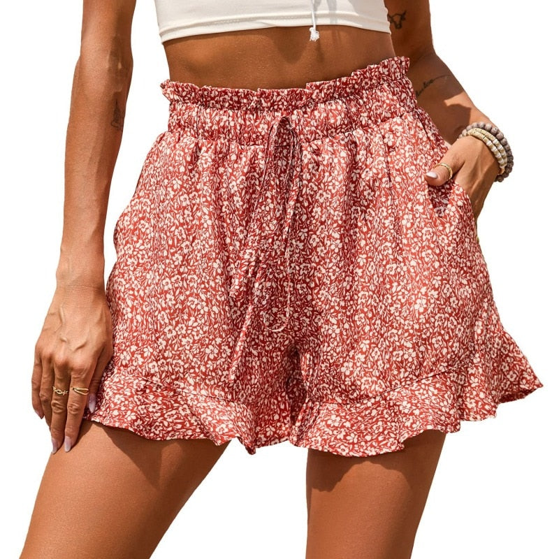 Ruffle Floral Shorts