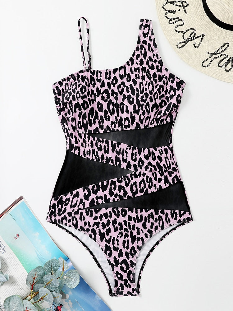 One Piece Women Mesh Bathing Suit