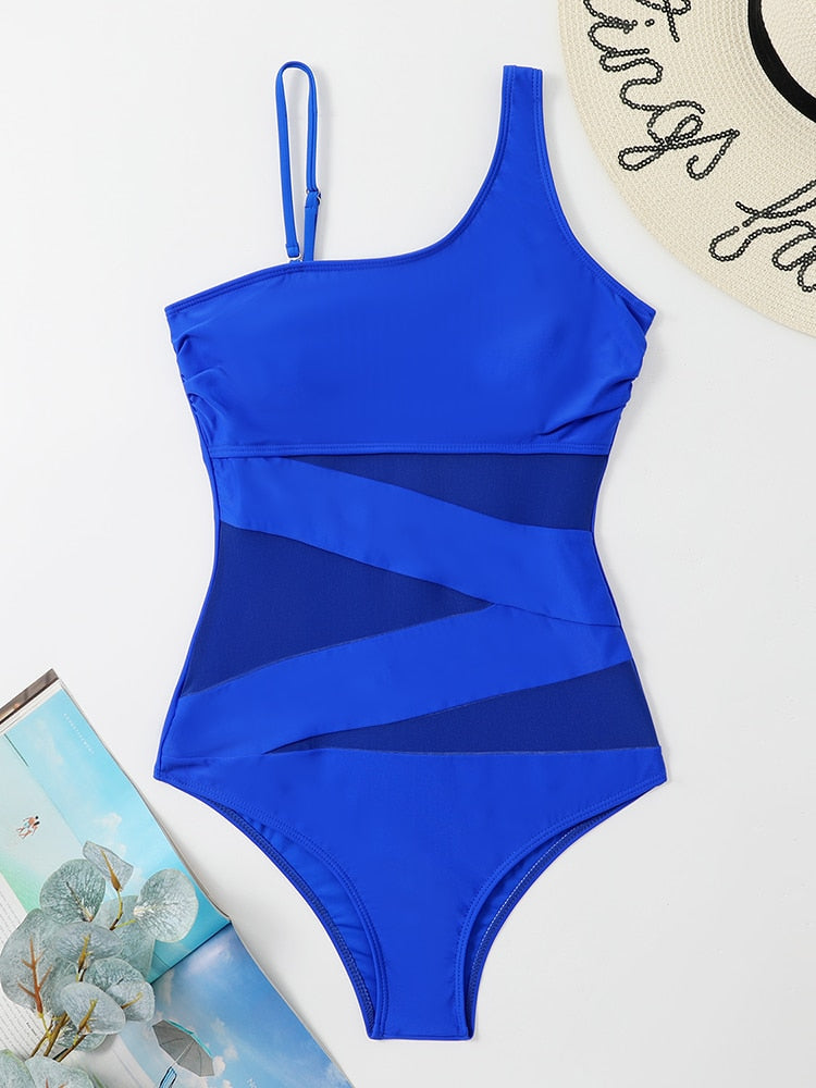 One Piece Women Mesh Bathing Suit