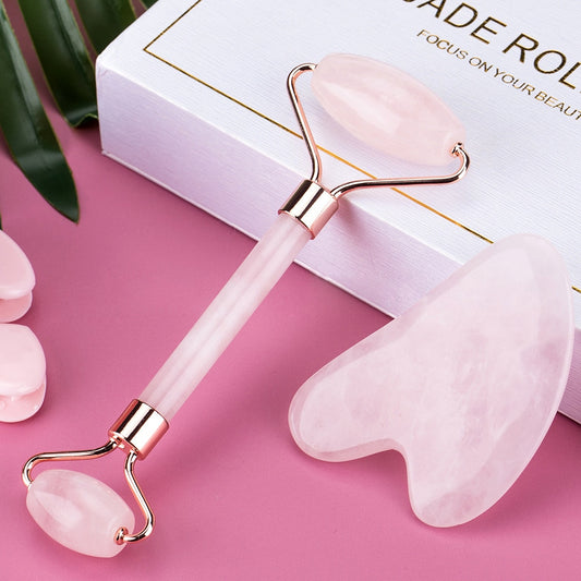 Jade and Rose Quartz Face Roller